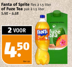  fanta sprite frisdrank 2 fles liter fuze tea pak tee 
