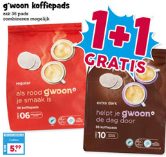  gwoon koffiepads 1 2 10 36 zak pads combineren regular rood dark dag zakken 5.99 