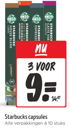  starbucks koffiecups 3 9 10 ristretto caffee espresso roasted ground coffee capsules colombia single originele house blend lungo by nespresso stuks 