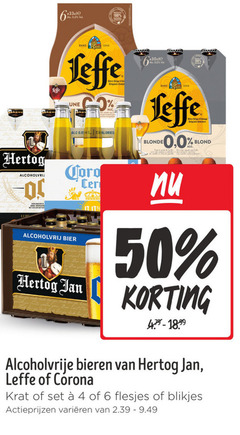  leffe corona hertog jan alcoholvrij bier 4 6 50 100 anno belge core akc blonde dier deler blond alcoholvrije bieren krat blikjes varieeren 