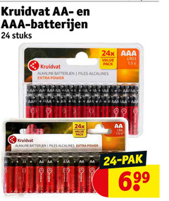  batterijen 24 kruidvat aaa stuks pack alkaline piles alcalines power aa pak 