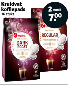  kruidvat huismerk koffiepads 2 36 stuks pads posities dark roast melange wa robusta regular 