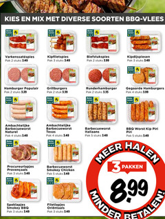  2 3 4 5 mix soorten bbq vlees beter leven pak stuks 3.99 hamburger populair grillburgers stuk runderhamburger gegaarde hamburgers ambachtelijke barbecueworst naturel procureurlapjes texas smokey chicken speklapjes filetlapjes italiaans worst kip piri eer hall pakken minder 
