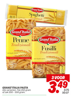  grand italia fusilli pasta spaghetti 3 7 100 250 hand tradizionale maestro penne harde tarwe prodotto italiano pak zak 