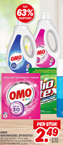  omo wasmiddel 14 19 20 30 720 kleur hygienisch schoon wit veilig kleding r pour vos verwijdert hardnekkige vlekken to min sans agent biotex pak flacon wasbeurten stuk 