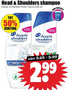  head and shoulders shampoo 50 100 250 classic menthol fresh flacon ml doneert oral b pro expert format shampooing des clinically proven dermatologisch antipelliculaire anti roos 
