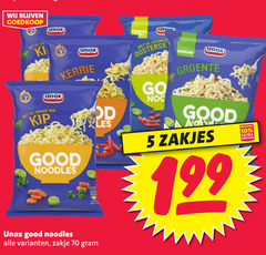  unox noodles 5 10 kip kerrie good zakje les oosterse go noc groente zakjes 