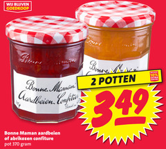  bonne maman jam 2 10 aardbeien abrikozen confiture pot potten 