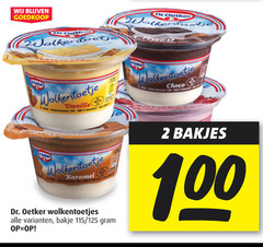  dr oetker toetje 2 100 1030 wolkentoetje vanille choco st. karamel dr. wolkentoetjes bakje bakjes 