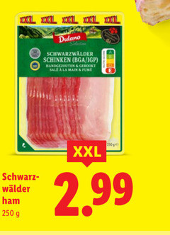  250 xxl dulano selection schinken bga handgezouten gerookt la main fume ge schwarzwalder ham 