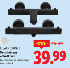  livarno home douchekraan badkraan eco stop functie waterverbruik 