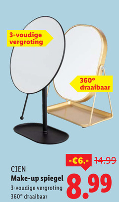  3 360 vergroting draaibaar cien make up spiegel 