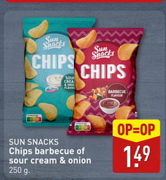  chips 250 sun snacks flavourites nutri score barbecue flavour sour cream onion 