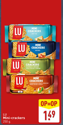  250 lu biscuits depuis mini crackers zout sel naturel olijfolie oregano huile tussendoor zongedroogde tomaat basilicum tomaten 