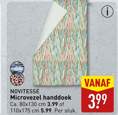  novitesse microvezel handdoek ca. 80x130 cm 3.99 5.99 stuk 