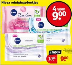 4 25 100 nivea reinigingsdoekjes rose care natural origin bio rozenwater cares for planet new gezicht ogen huidtypen verwijdert reinigt zuivert vers tissue make up ongeparfumeerd doekjes gevoelige huid verwijderen waterproof stuks 