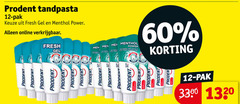  prodent tandpasta 12 60 pak fresh gel menthol power online men tips 