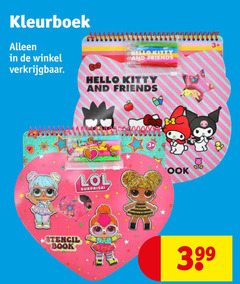  kleurboek 3 hello kitty and friends stencil book surprise 
