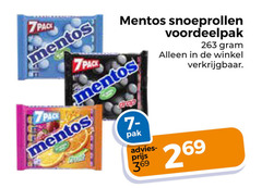  mentos snoep 7 pack pace snoeprollen pak 