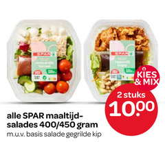  maaltijdsalade 2 1000 sparc maaltijd salades 400 450 basis salade gegrilde kip mix stuks 