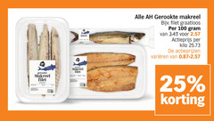  makreelfilet 25 100 makreel gerookte filet graatloos actieprijs kilo varieeren 