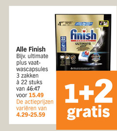  finish vaatwasmiddel 1 2 3 22 ultimate wascapsules zakken stuks varieeren powerball capsules 
