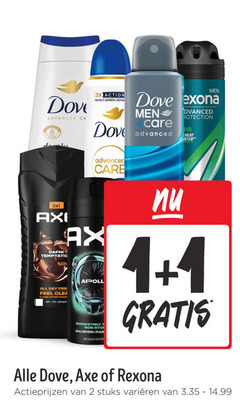  rexona dove axe douchegel deodorant 1 2 men advanced 3x action protect refresh care protection hr heat dark all day feel fresh stuks varieeren 