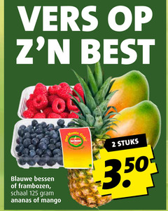  mango frambozen ananas blauwe bessen 2 vers best schaal gold stuks 