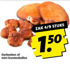  krentenbollen eierkoeken mini zak 4 9 stuks 