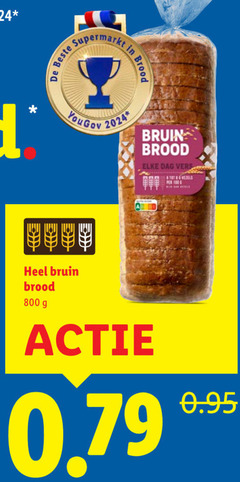  100 supermarkt bruin brood tin dag vers vezels 