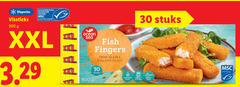  vissticks 30 diepvries gecertificeerd duurzame visserij www.msc.org nl xxl ocean sea fish fingers from alaska fillet pieces frozen cook min stuks 