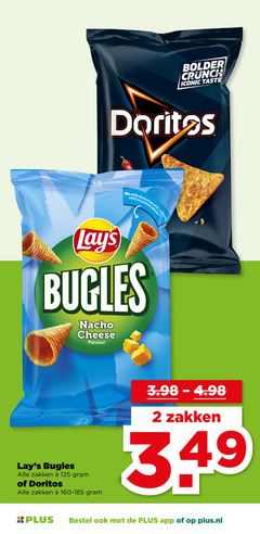  2 crunch iconic taste doritos artificial aromas and colours without preservatives bugles nacho cheese flavour zakken plus.nl 