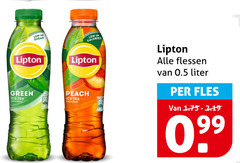 lipton ice tea sugar calories green peach flessen liter fles 