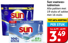  sun vaatwasmiddel 16 19 100 cleaning short eco brilliant improved formula protects your effective save water energy all 99 stains with naturally vaatwas tabletten pakken stuks zakken stuk new power 
