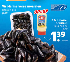  vis marine mosselen 2 300 verse bak kilo dl gecertificeerd duurzame visserij www.msc.org nl l vissaus fles ml 
