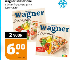  wagner diepvriespizza 2 sensazione dozen original 6 kilo v.a. pollo 