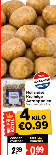  aardappelen 4 voucher voordeel zak hollandse boeren kruimige kilo 