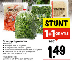  andijvie boerenkool zuurkool hutspot groenten 1 300 400 500 stamppotgroenten zak grof fijngesneden pak stuk 