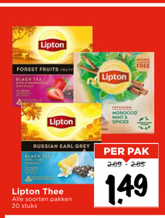  lipton thee 20 forest fruits black tea free morocco mint spices russian earl grey soorten pakken stuks pak 