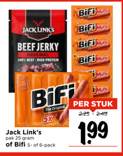  bifi bierworstjes 6 25 100 mini jack links beef original high protein 5x pak pack stuk 
