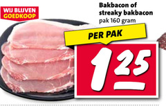  bacon 160 bakbacon streaky pak 