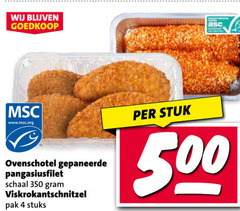  4 350 500 www.msc.org ovenschotel gepaneerde pangasiusfilet schaal pak stuks stuk 