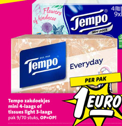  tempo zakdoeken tissues 3 4 flowers mini pack zakdoekjes light pak 9 stuks everyday 