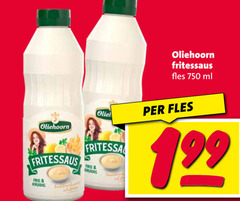  oliehoorn fritessaus 750 fles ml fris olie kruidig 