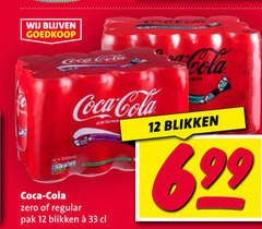  coca-cola cola 12 33 coca 330ml zero regular origina pak blikken 