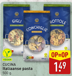  pasta 50 500 label cucina gigli pomodoro spinaci conchiglie at core nutri score ge italiaanse 