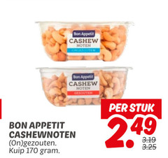  cashewnoten bon appetit cashew noten ongezouten gezouten kuip stuk 