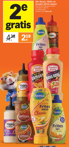  mayonaise fritessaus satesaus snacksaus curryketchup 2 5 100 219 500 remia glorie sauzen classic flessen ml varieeren vet hot frites us lijn truffel gerecht mosterd dille lang kant klaar knoflook red sauce sweet spicy bang saus licht romig zero added 