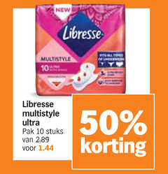  libresse inlegkruisjes maandverband 10 50 new multistyle ultra pak stuks 