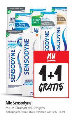  sensodyne tandpasta 1 2 gevoeligheid whitening fresh gel repair protect cool mint nederland wetenschappelijk bewezen verlichting pijnlijke gevoelige tanden deep care gentle tandartsen duoverpakkingen stuks varieeren 